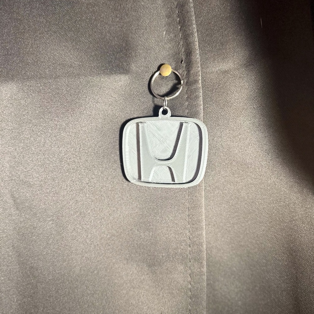 Honda Keychain with Silver Logo